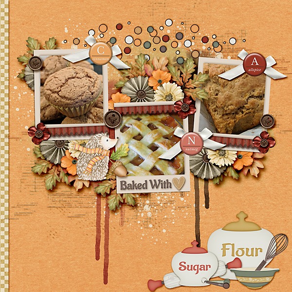 Fall Baking Digital Scrapbook Collection