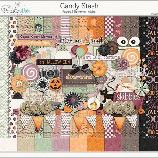 Candy Stash Digital Scrapbook Collection