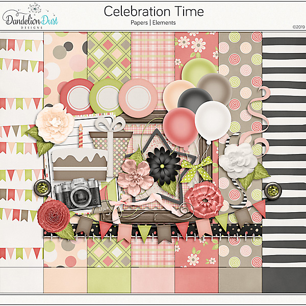 Celebration Time Digital Scrapbook Collection