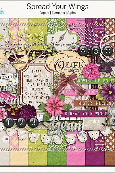 Spread Your Wings Digital Scrapbook Collection