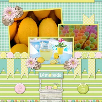 Lemonade Stand Digital Scrapbook Collection