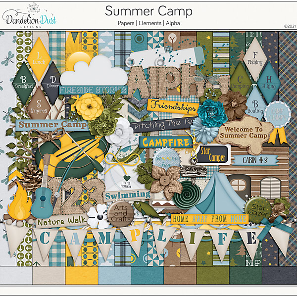 Summer Camp Digital Scrapbook Collection