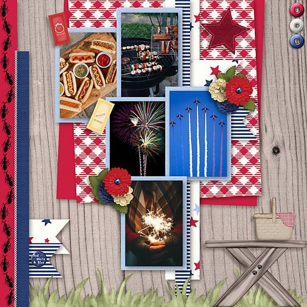 Patriotic Picnic Digital Scrapbook Collection