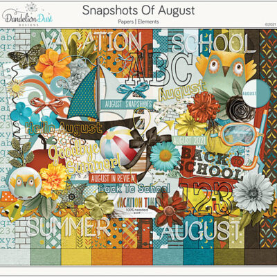 Snapshots Of August Digital Scrapbook Collection