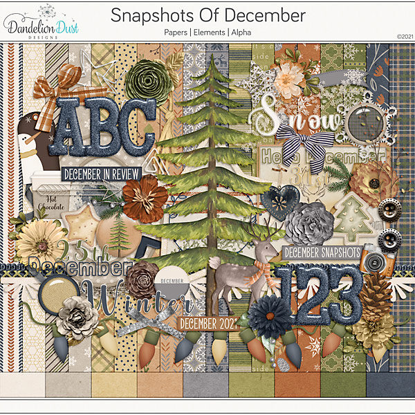 Snapshots Of December Digital Scrapbook Collection