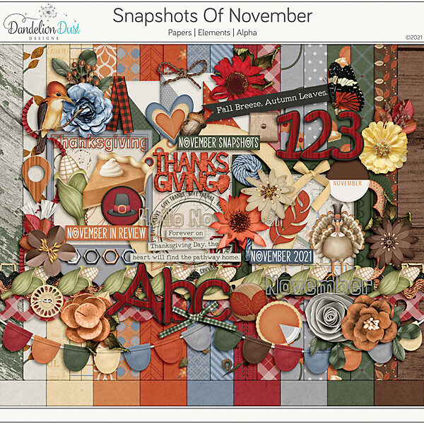 Snapshots Of November Digital Scrapbook Collection